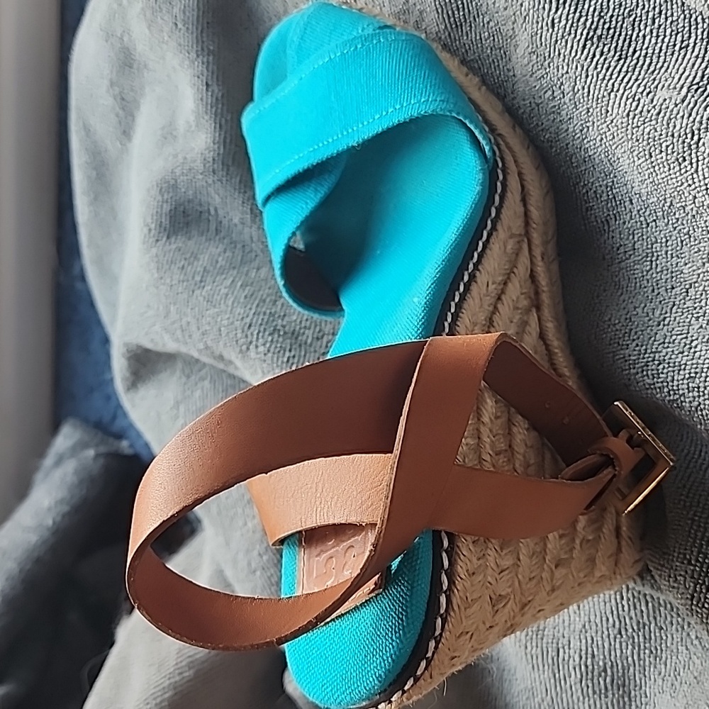 Tory Burch Turqoise Wedges